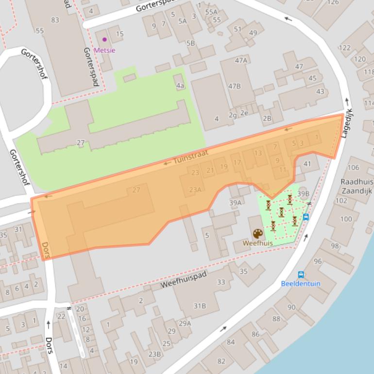 Kaart van postcodegebied 1544RS.