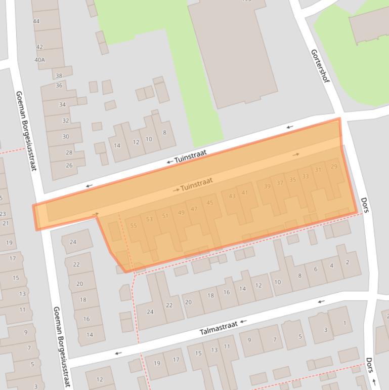 Kaart van postcodegebied 1544RT.