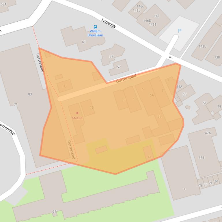 Kaart van postcodegebied 1544RW.