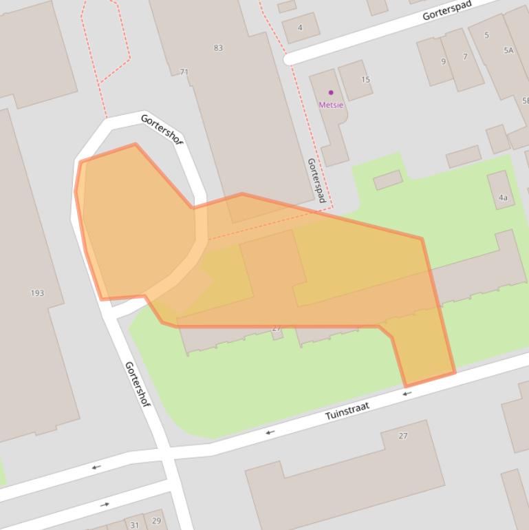 Kaart van postcodegebied 1544SE.