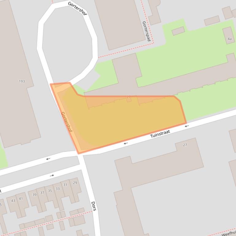 Kaart van postcodegebied 1544SG.