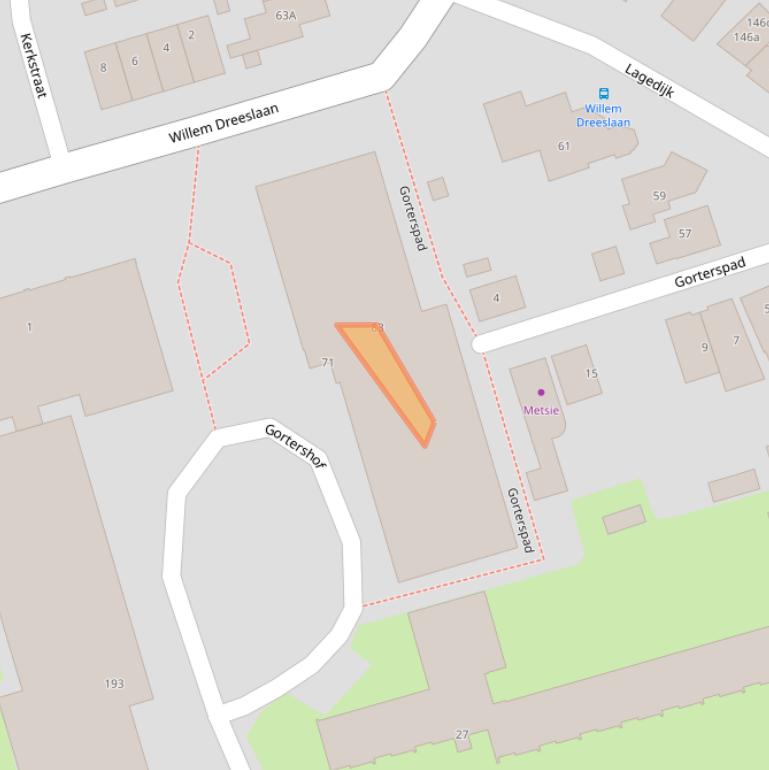 Kaart van postcodegebied 1544SH.