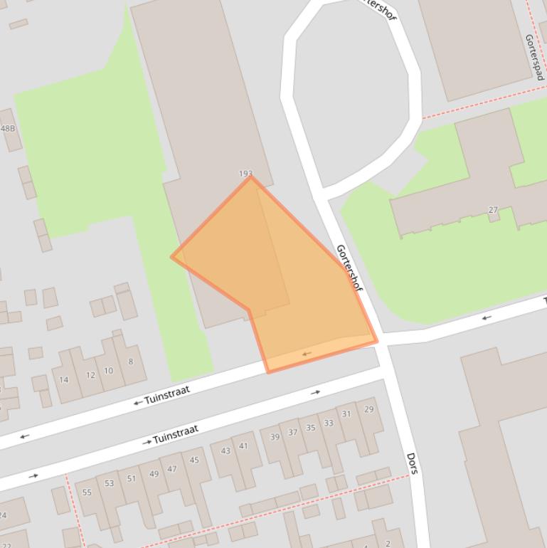 Kaart van postcodegebied 1544SM.