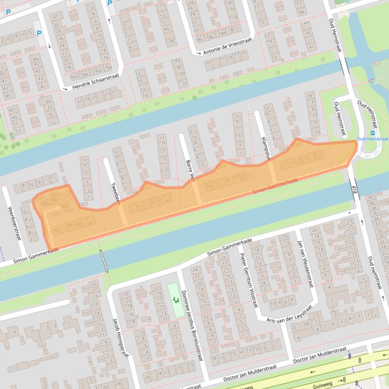 Kaart van postcodegebied 1544VM.