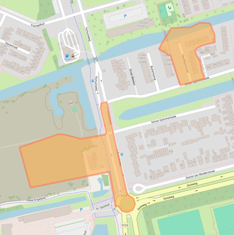 Kaart van postcodegebied 1544VT.