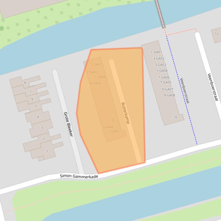 Kaart van postcodegebied 1544VV.