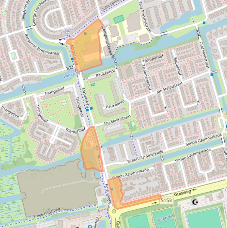 Kaart van postcodegebied 1544VX.