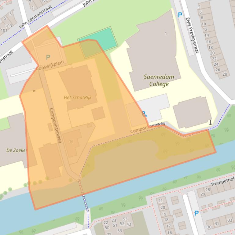 Kaart van postcodegebied 1544VZ.