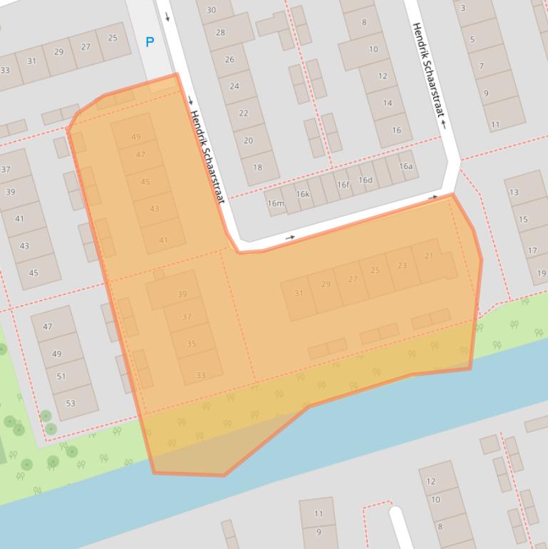 Kaart van postcodegebied 1544WG.