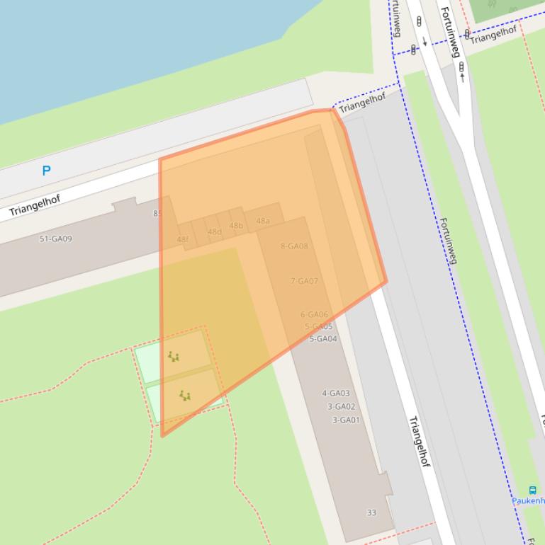 Kaart van postcodegebied 1544WT.