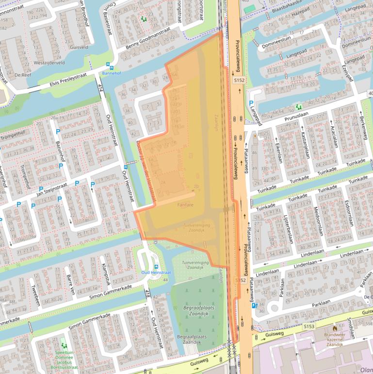 Kaart van postcodegebied 1544XE.