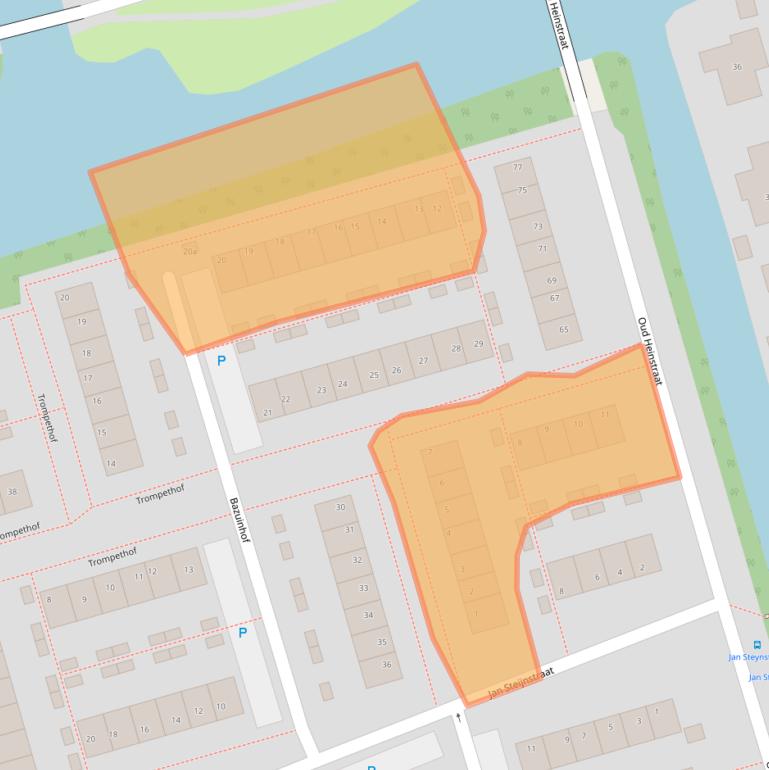 Kaart van postcodegebied 1544XN.