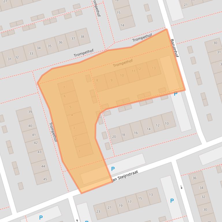 Kaart van postcodegebied 1544XR.