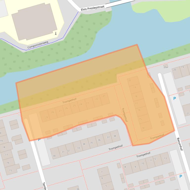 Kaart van postcodegebied 1544XS.