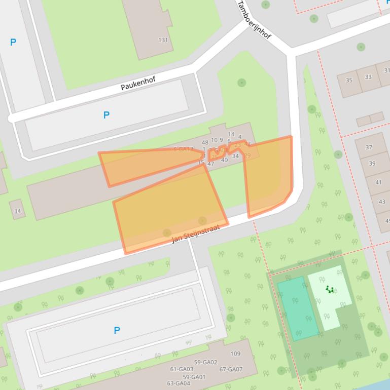 Kaart van postcodegebied 1544ZC.