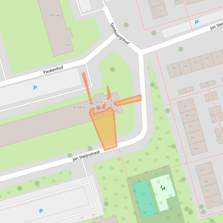 Kaart van postcodegebied 1544ZD.