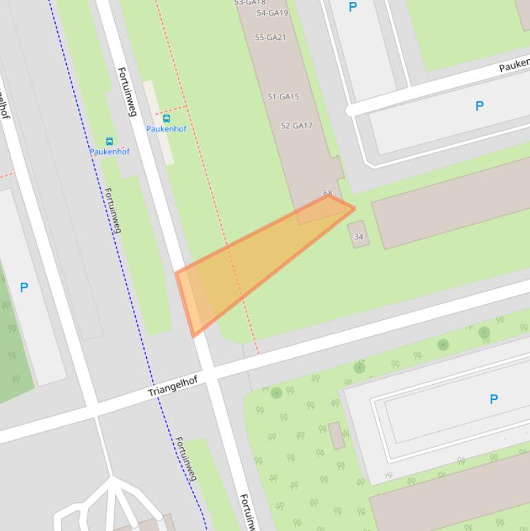 Kaart van postcodegebied 1544ZE.