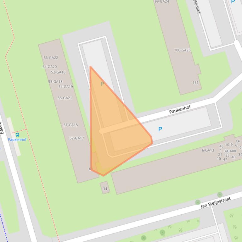 Kaart van postcodegebied 1544ZG.