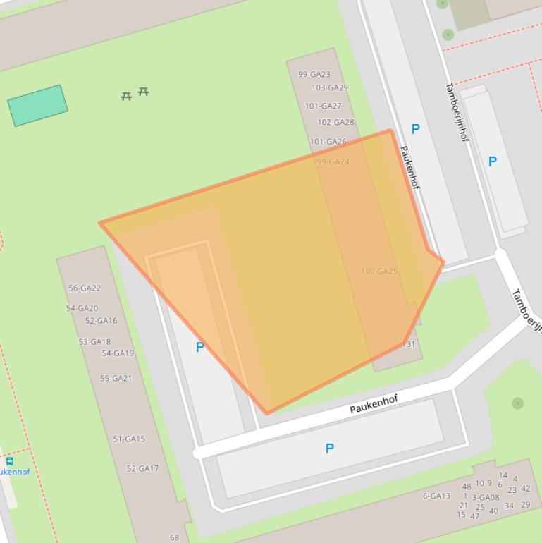 Kaart van postcodegebied 1544ZK.