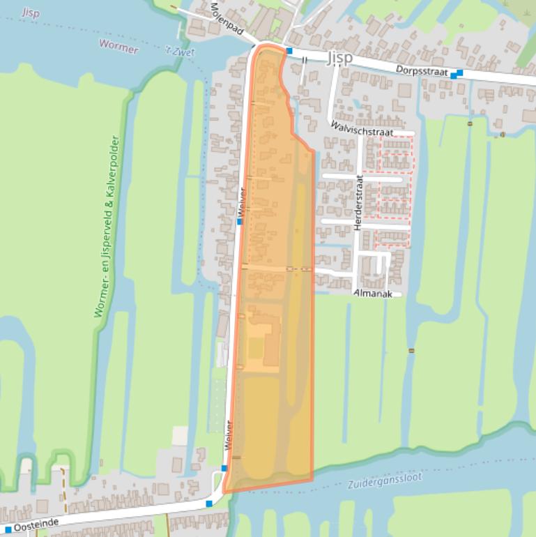 Kaart van postcodegebied 1546LB.