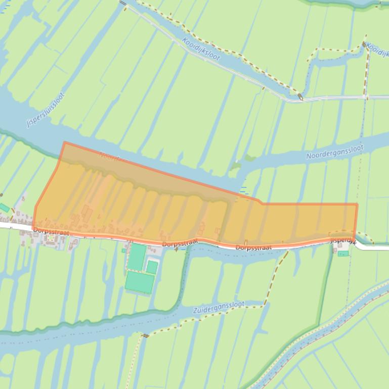 Kaart van postcodegebied 1546LH.