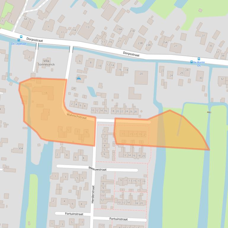 Kaart van postcodegebied 1546LM.