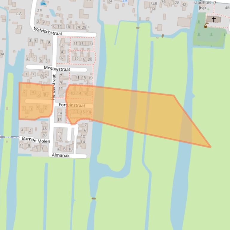 Kaart van postcodegebied 1546LS.