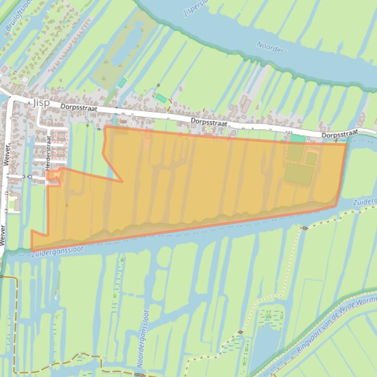 Kaart van postcodegebied 1546LT.