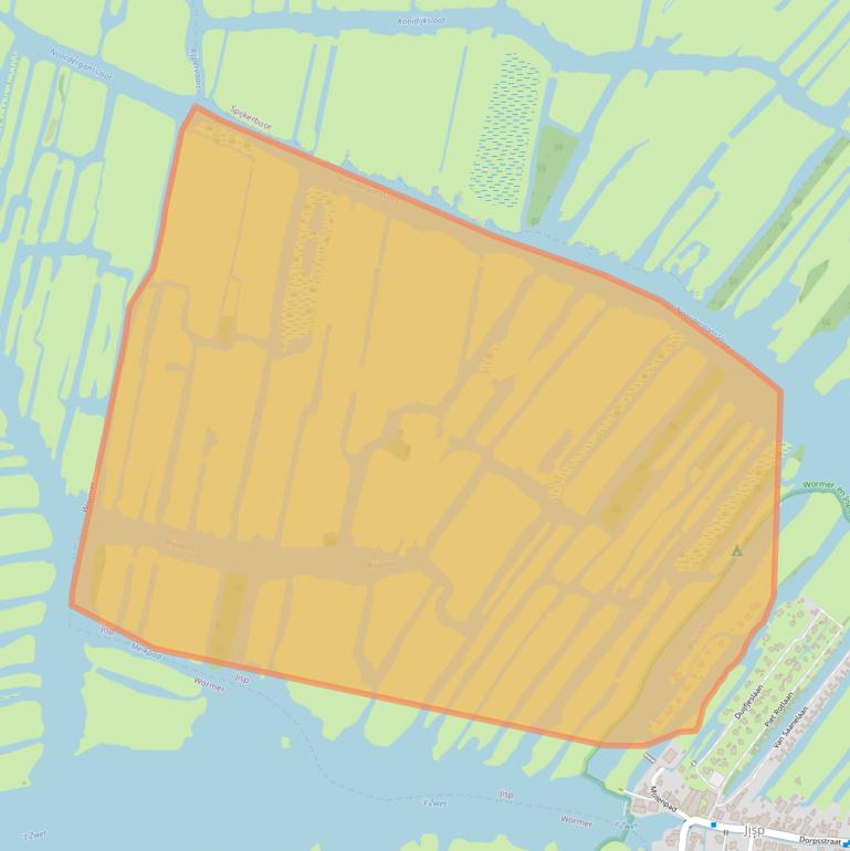 Kaart van postcodegebied 1546MA.