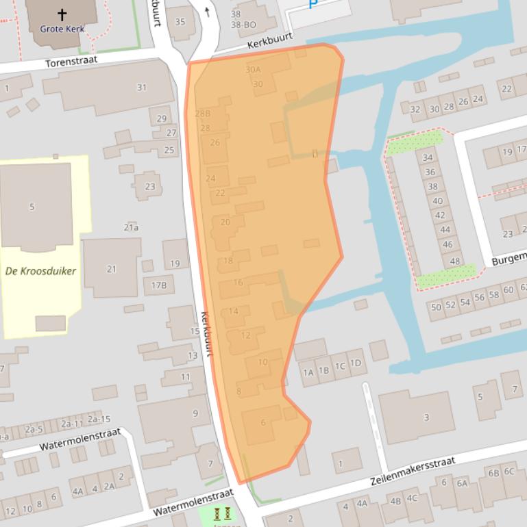 Kaart van postcodegebied 1551AD.