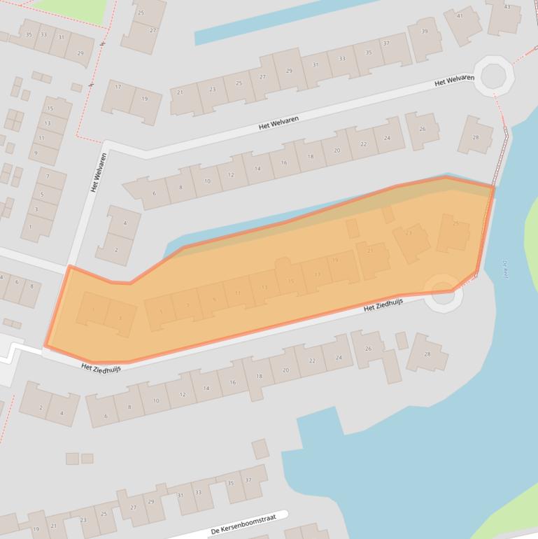 Kaart van postcodegebied 1551AW.