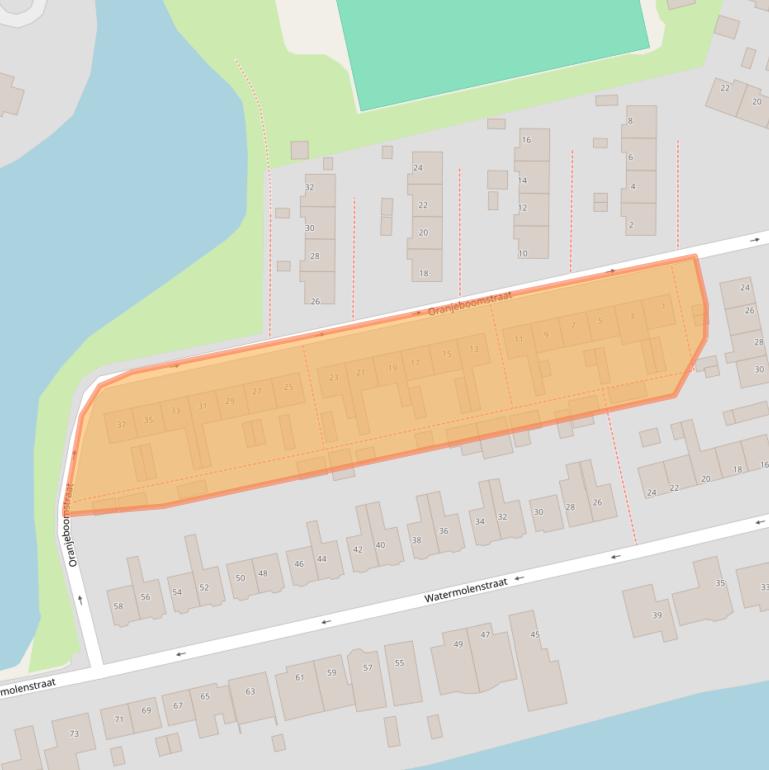Kaart van postcodegebied 1551BH.