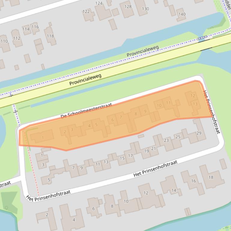 Kaart van postcodegebied 1551CP.