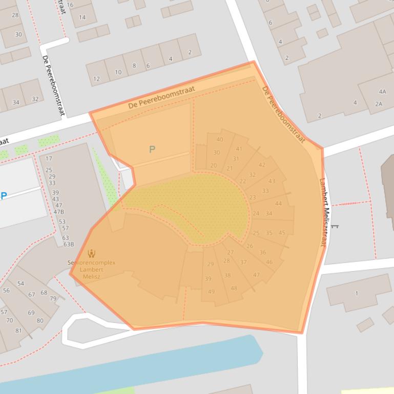 Kaart van postcodegebied 1551CT.