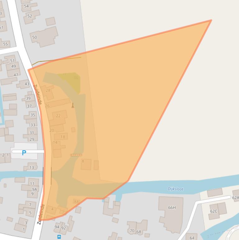 Kaart van postcodegebied 1551EJ.