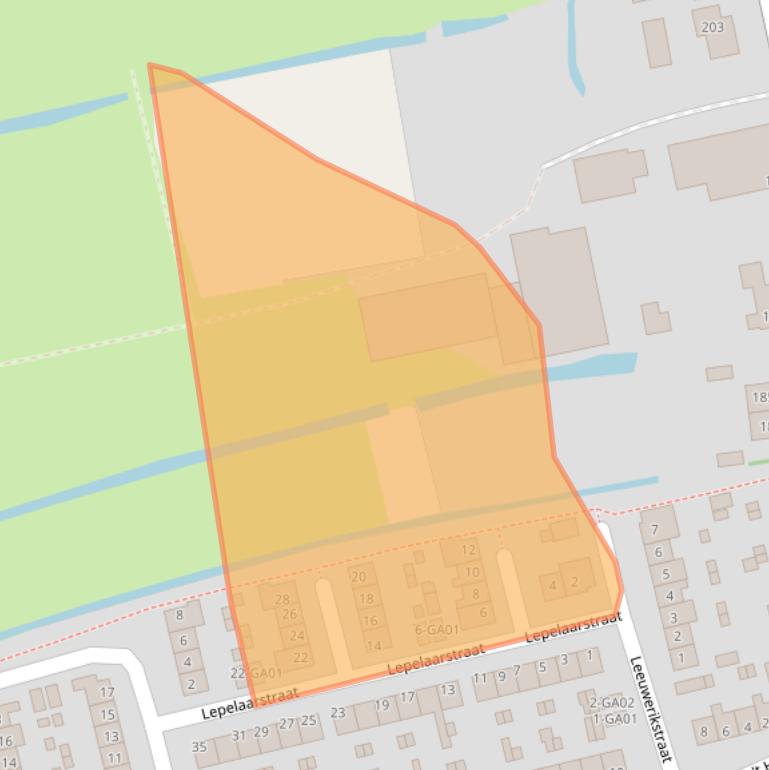 Kaart van postcodegebied 1551GE.