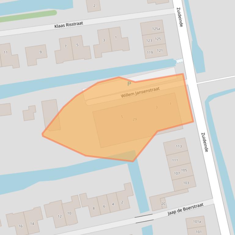 Kaart van postcodegebied 1551GN.
