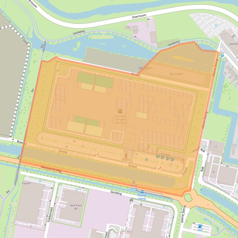 Kaart van postcodegebied 1551NG.