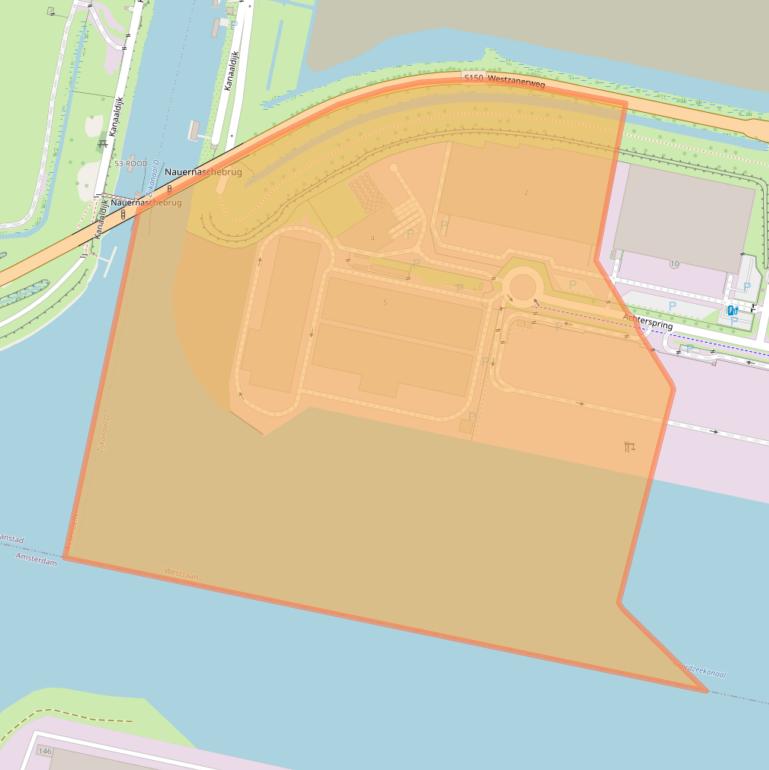 Kaart van postcodegebied 1551NR.