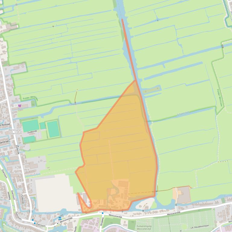 Kaart van postcodegebied 1551PA.