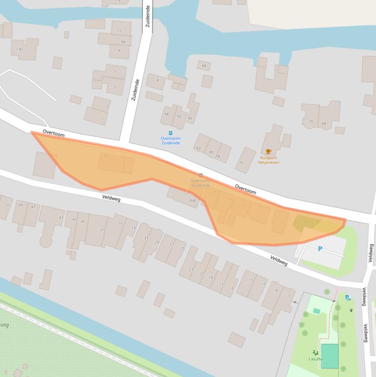 Kaart van postcodegebied 1551PC.