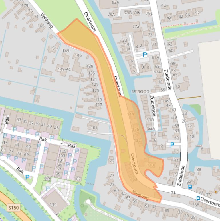 Kaart van postcodegebied 1551PD.