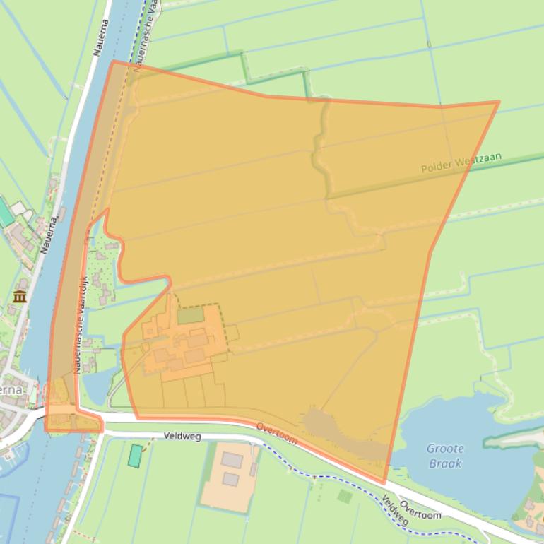 Kaart van postcodegebied 1551PG.