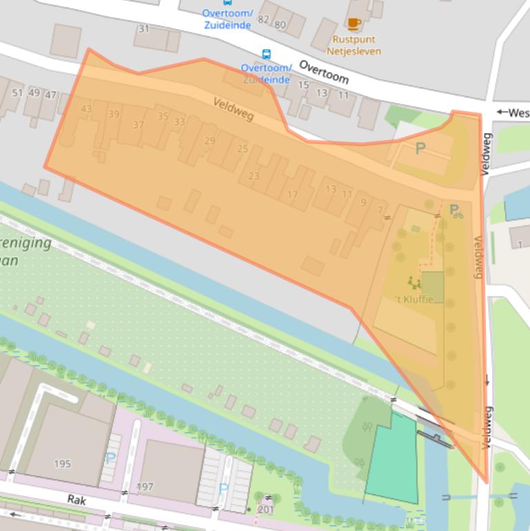 Kaart van postcodegebied 1551PJ.