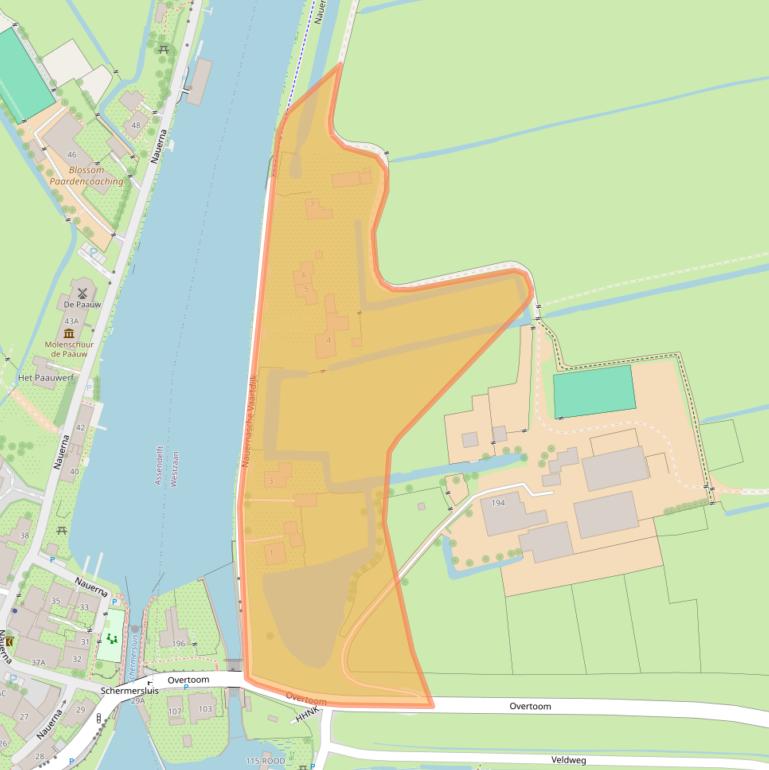 Kaart van postcodegebied 1551PR.