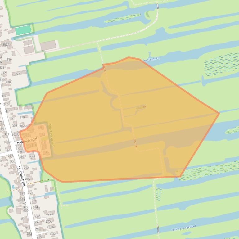 Kaart van postcodegebied 1551RW.