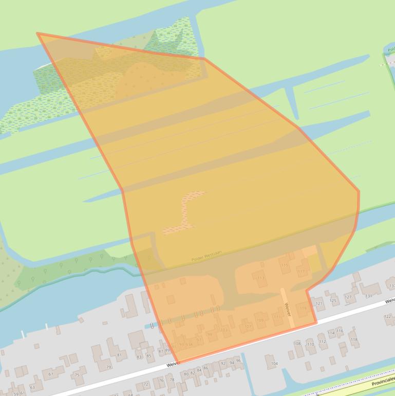 Kaart van postcodegebied 1551SG.