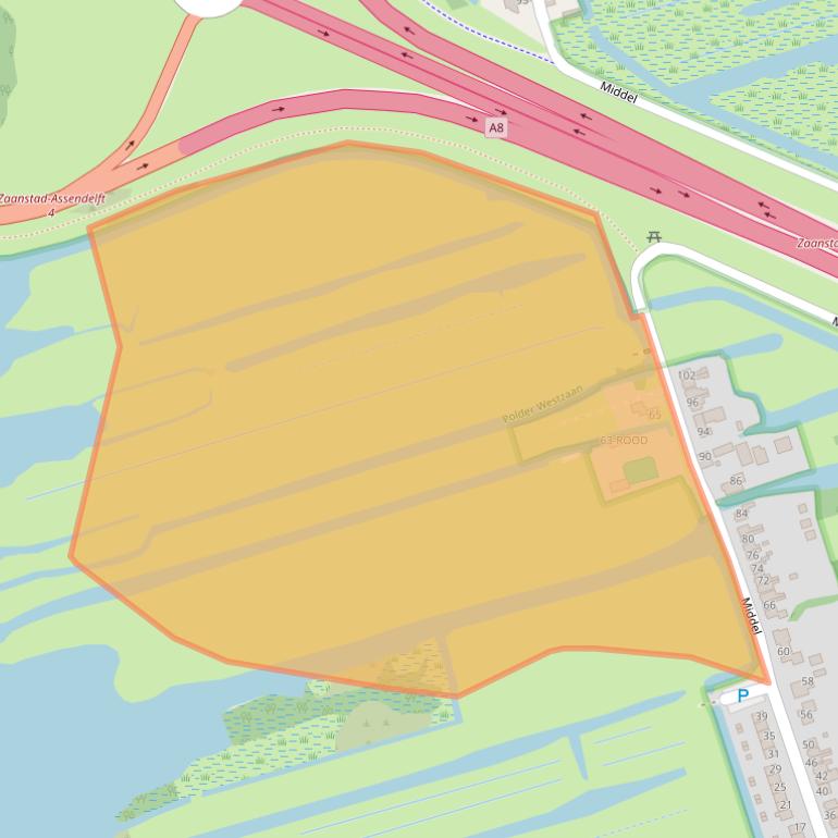 Kaart van postcodegebied 1551SN.