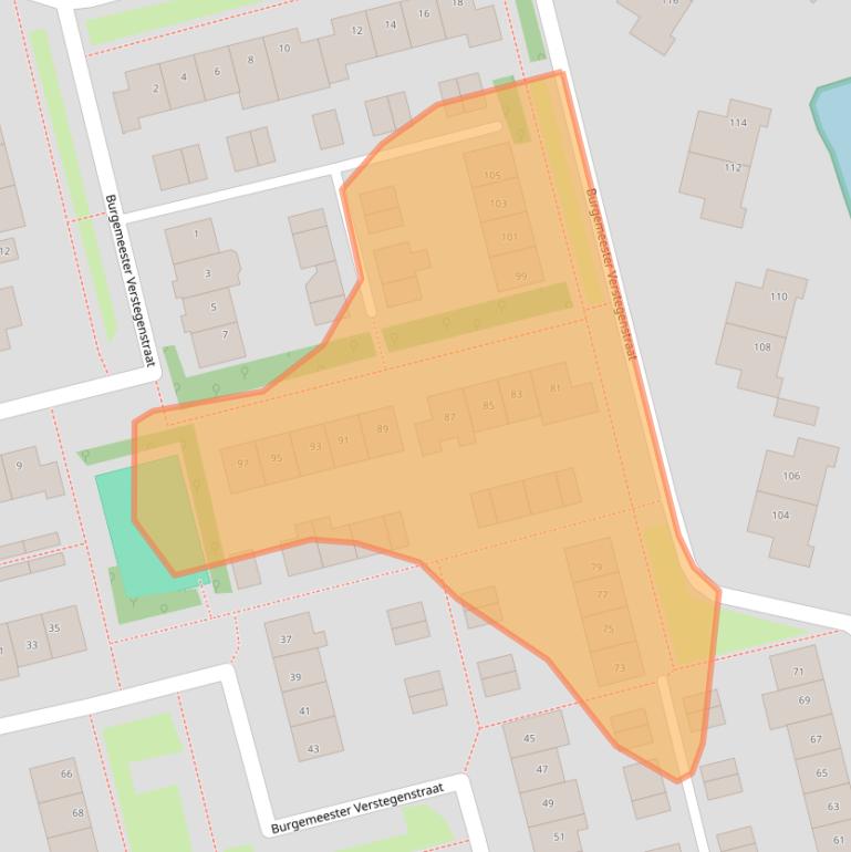Kaart van postcodegebied 1551TC.