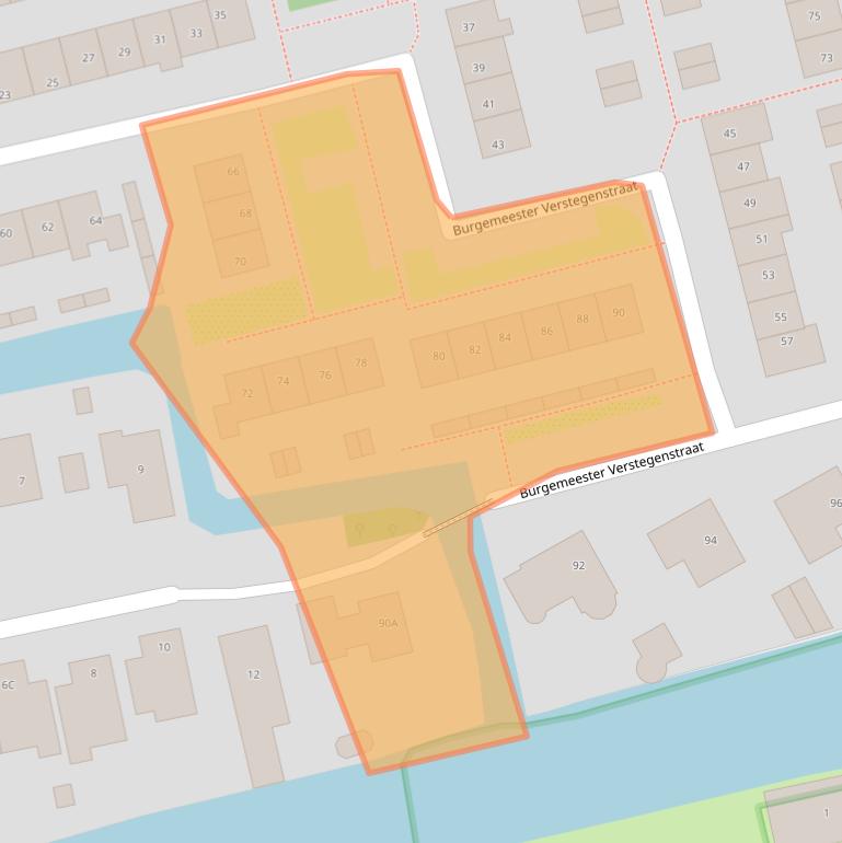 Kaart van postcodegebied 1551TG.